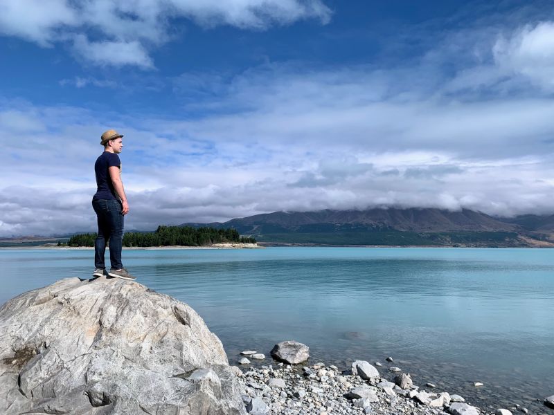 Matt at Lake Pukaki in New Zealand