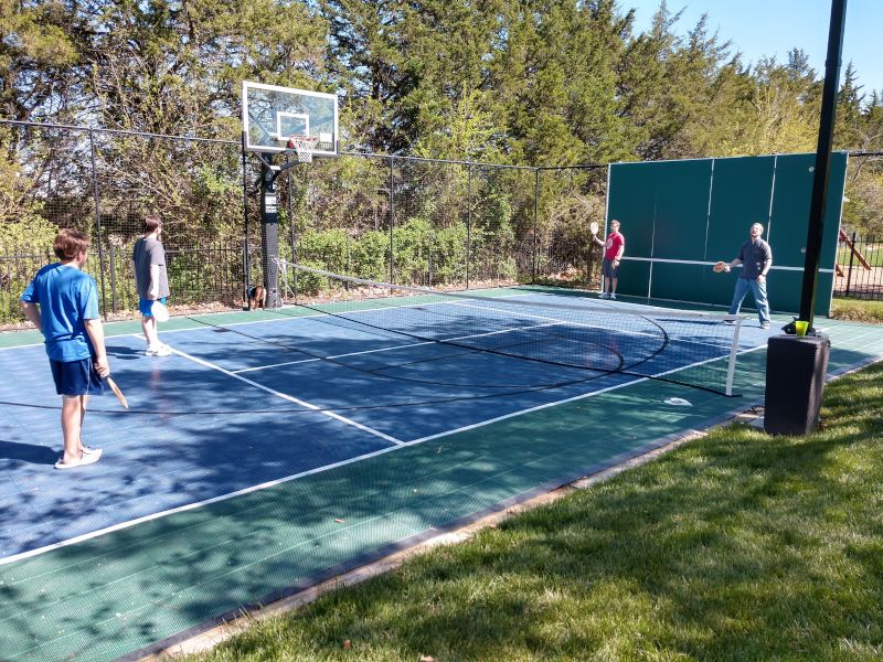 Steven Playing Pickleball With His Cousins