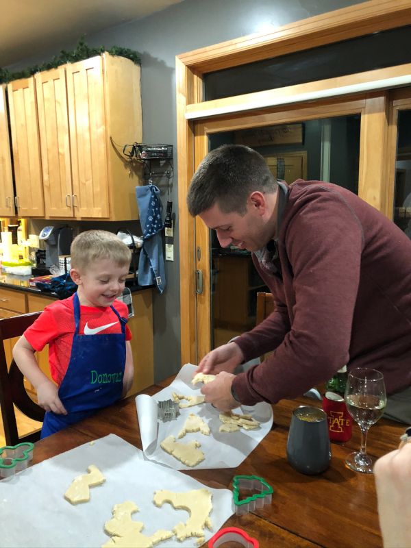 Peter Making Christmas Cookies With Our Nephew