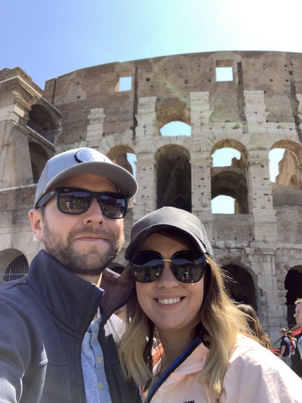 At the Colosseum in Rome
