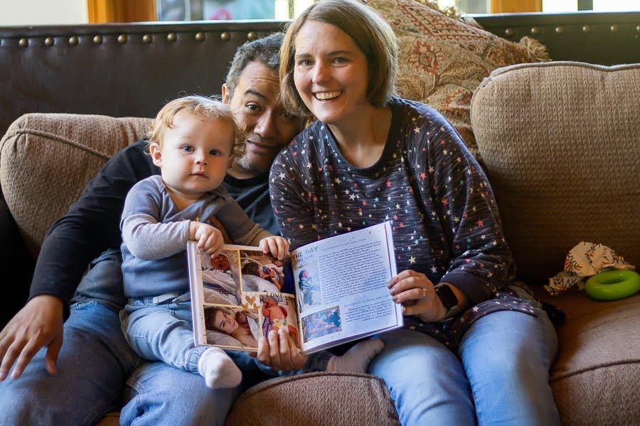 Lucas With His Adoption Book