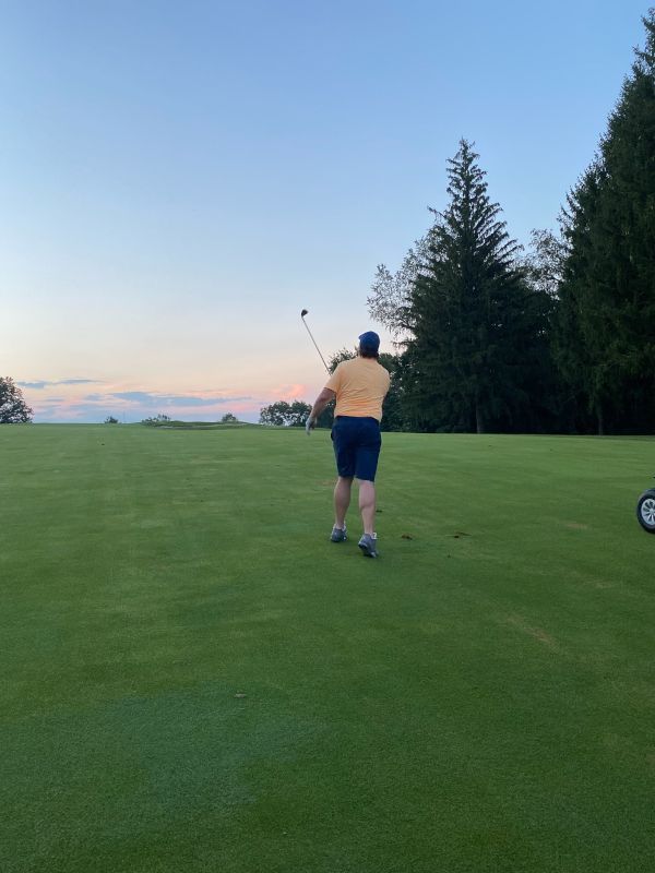 Casey Golfing