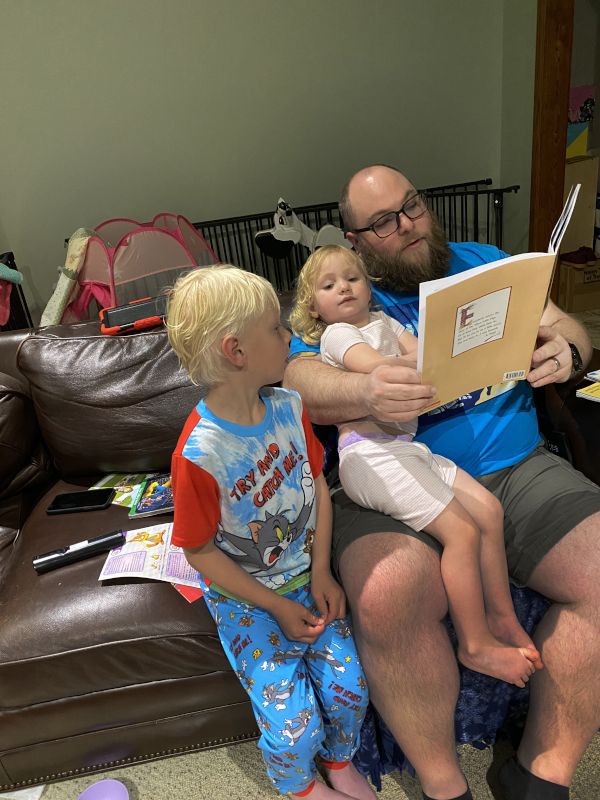 Reading to Our Niece & Nephew