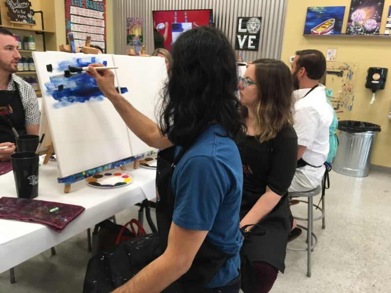 At a Paint Night Event