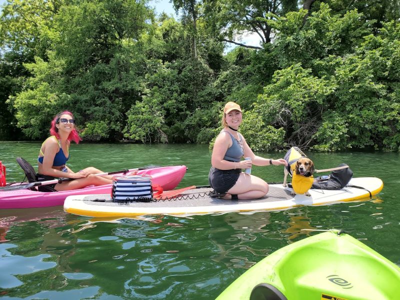 Wendy Kayaking With Her Sister