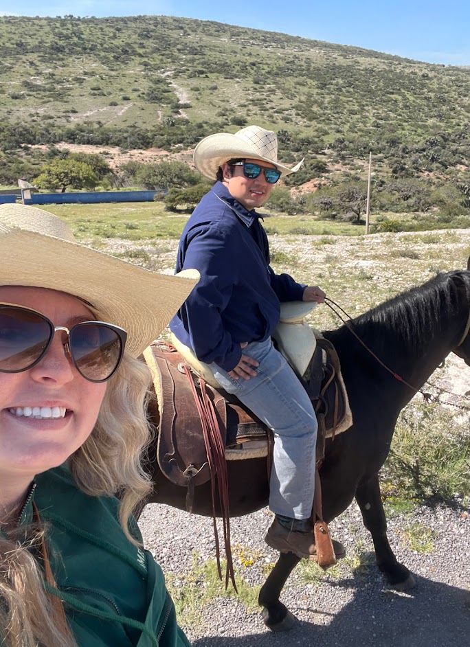 Riding Horses Together While Exploring the Family Ranch in Mexico