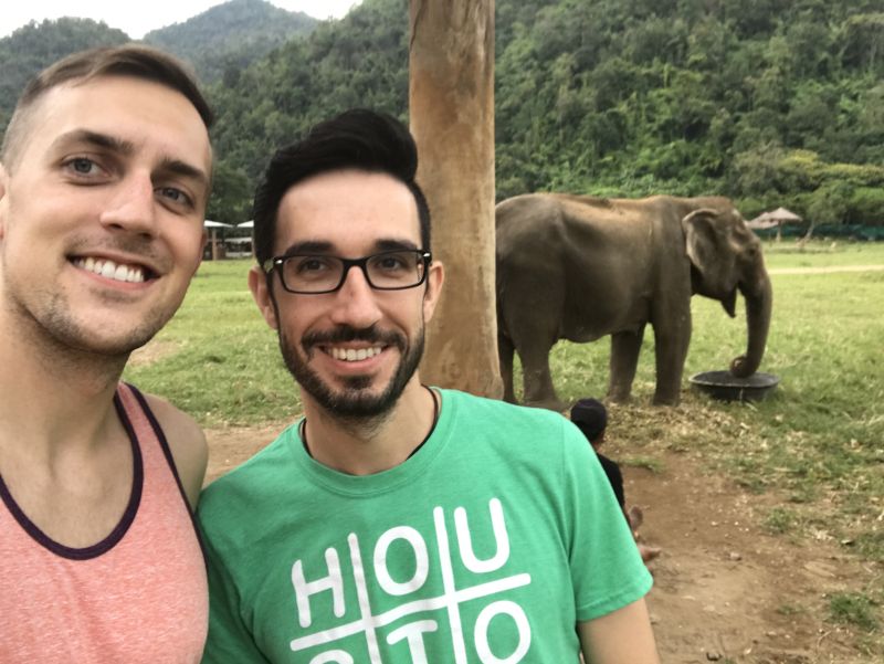 At an Elephant Sanctuary in Thailand