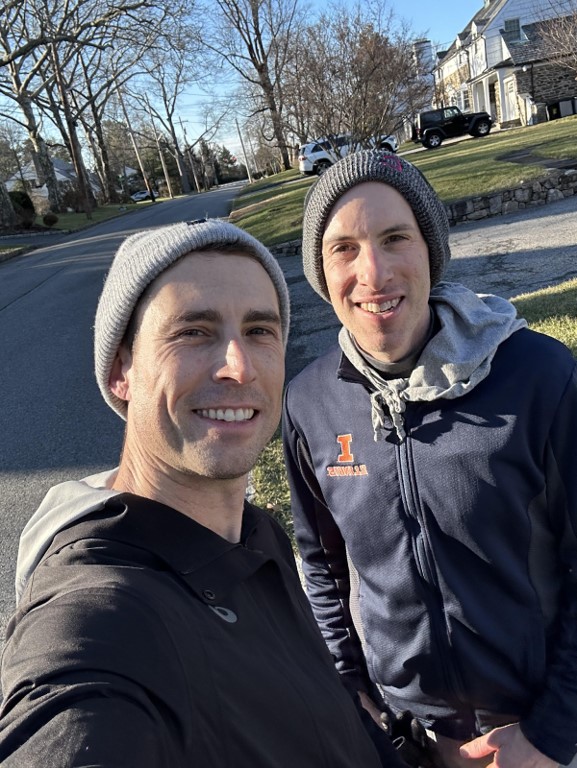 Aaron on a Run with a Friend