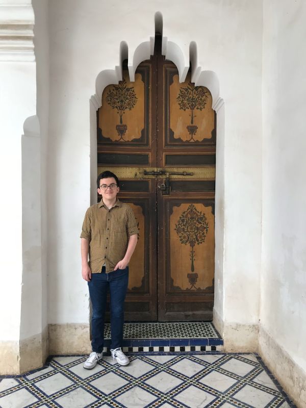 Dustin at a Historical Palace in Marrakech, Morocco