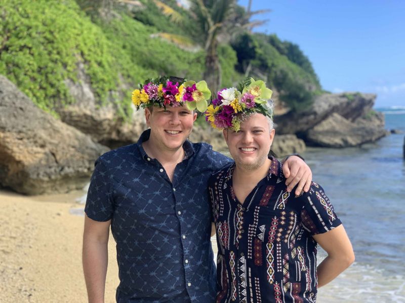 Showing Off Our Lei Making Skills