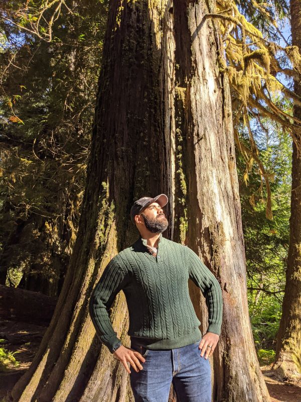 Luke in an Old-Growth Forest on Mt. Rainier in Washington
