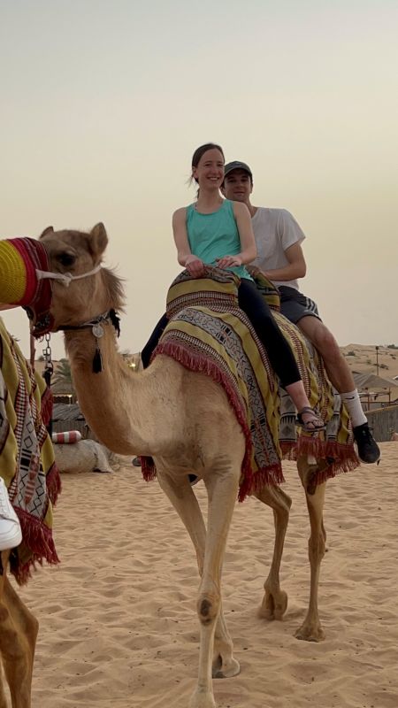 Riding a Camel in Dubai