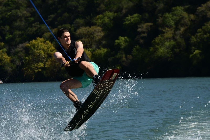 Jamie Wakeboarding at the Lake