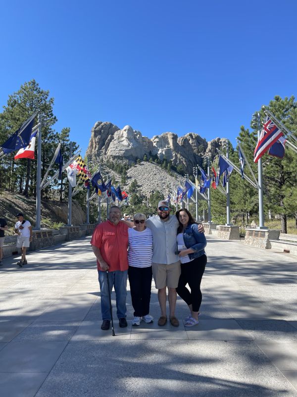 Visiting Mt. Rushmore with Paul's Family