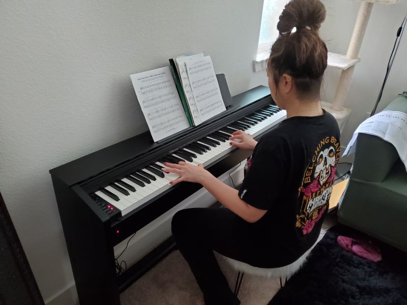 Maelynn Loves to Play Piano
