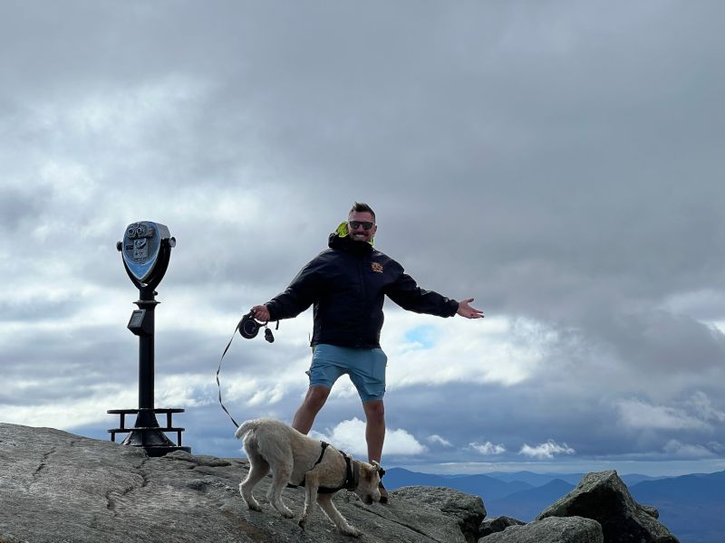 Dustin at the Top of a Mountain