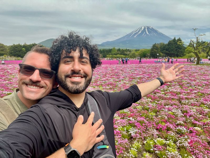 Together on Mount Fuji in Japan