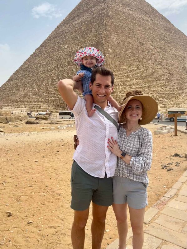 At the Pyramids in Egypt