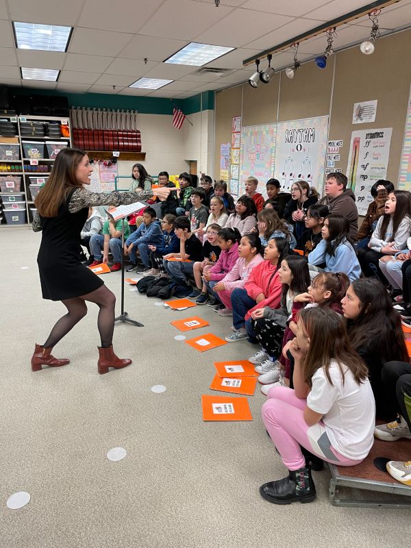 Clelyn Visiting an Elementary School Classroom