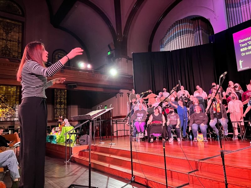 Clelyn Directing Her Choir