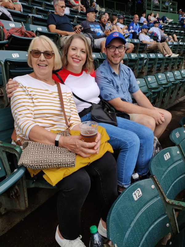 With Rob's Mom at the Cubs Game