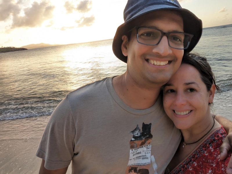 Sunset Walk on a Beach in St. Croix