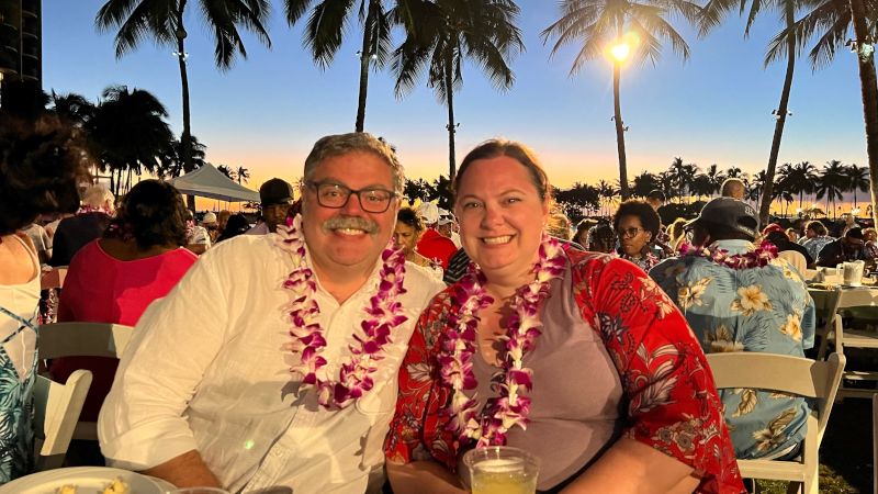 At a Luau in Hawaii