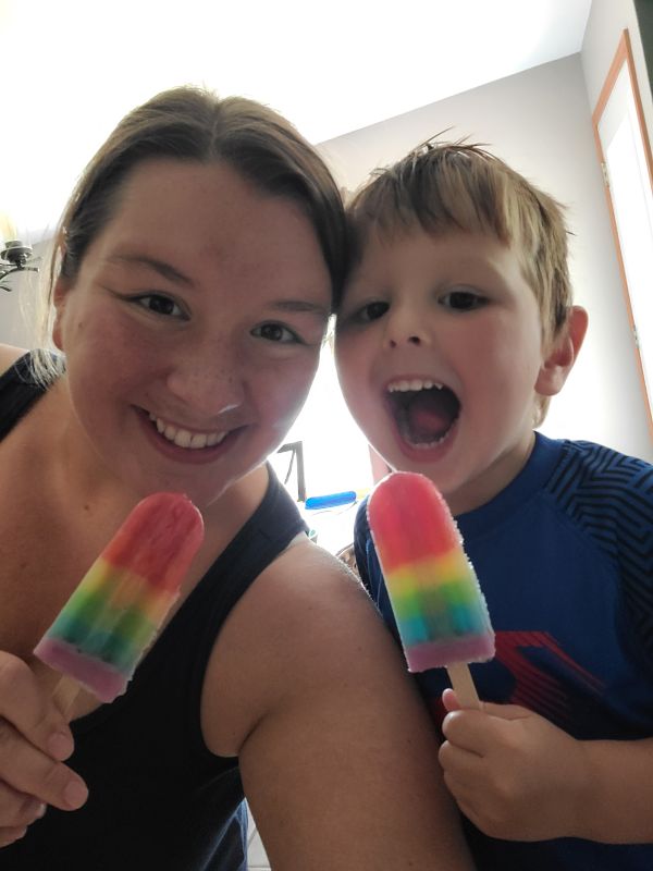 Enjoying a Popsicle on a Hot Summer's Day
