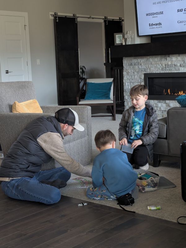 Joe Playing Legos With Our Nephews