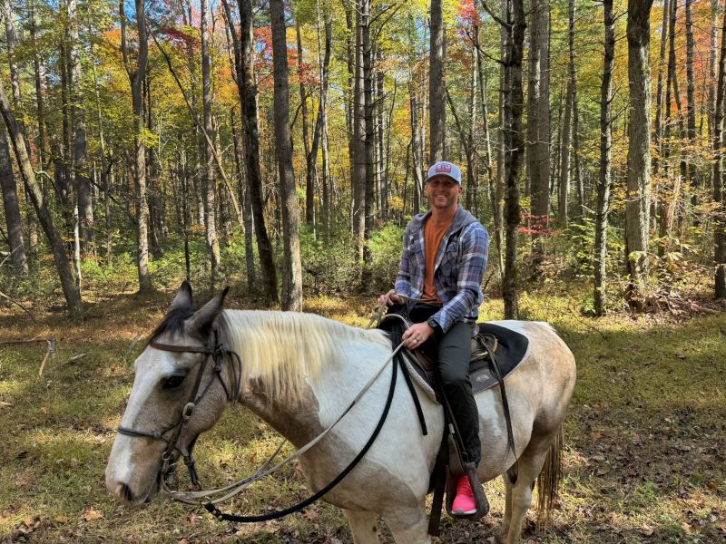 Cory Horseback Riding in The Smoky Mountains