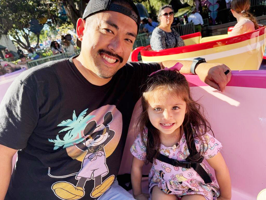 On the Teacups at Disney