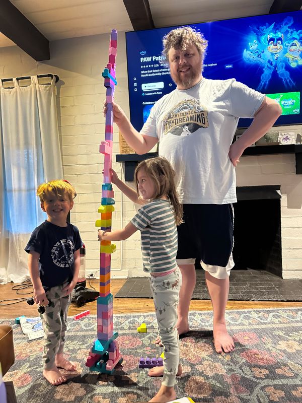 Playing Blocks With Uncle Dylan