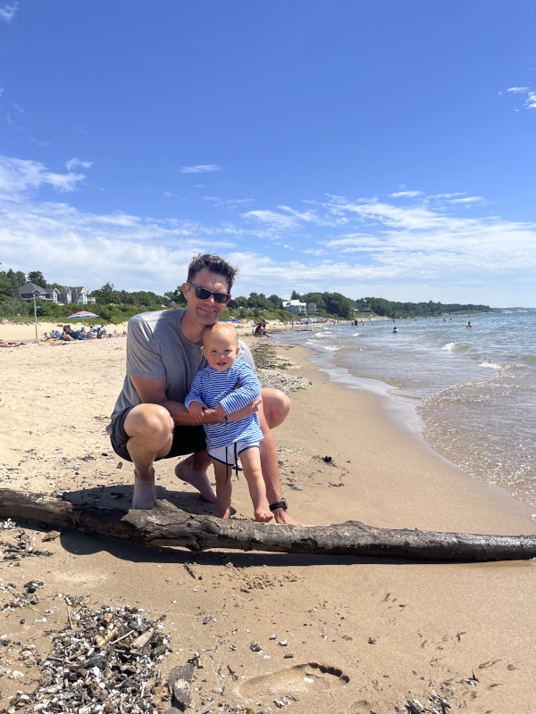 Ryan and Rivers Having Fun in the Sun at the Beach