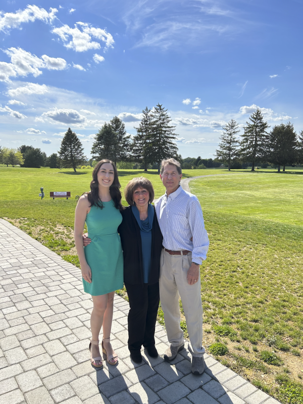 Chelsea and Her Parents at Her Cousin's Wedding