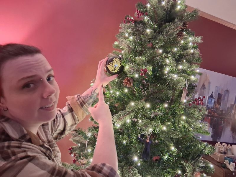 Decorating the Christmas Tree with Ornaments