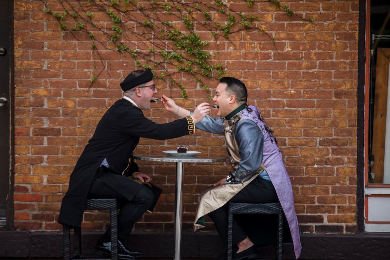 Wedding Treats in Traditional Vietnamese áo dài