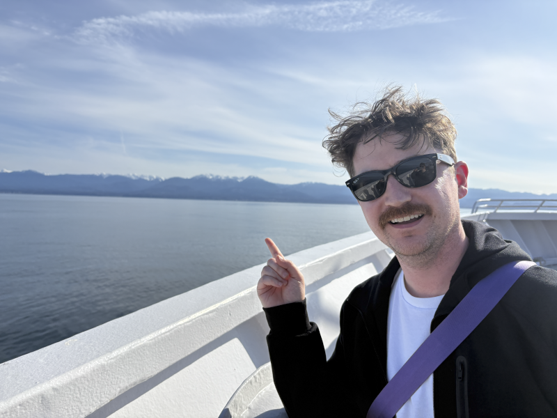 Michael on the Ferry to Victoria, BC