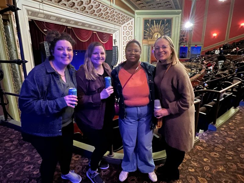 Emma at a Comedy Show with Friends