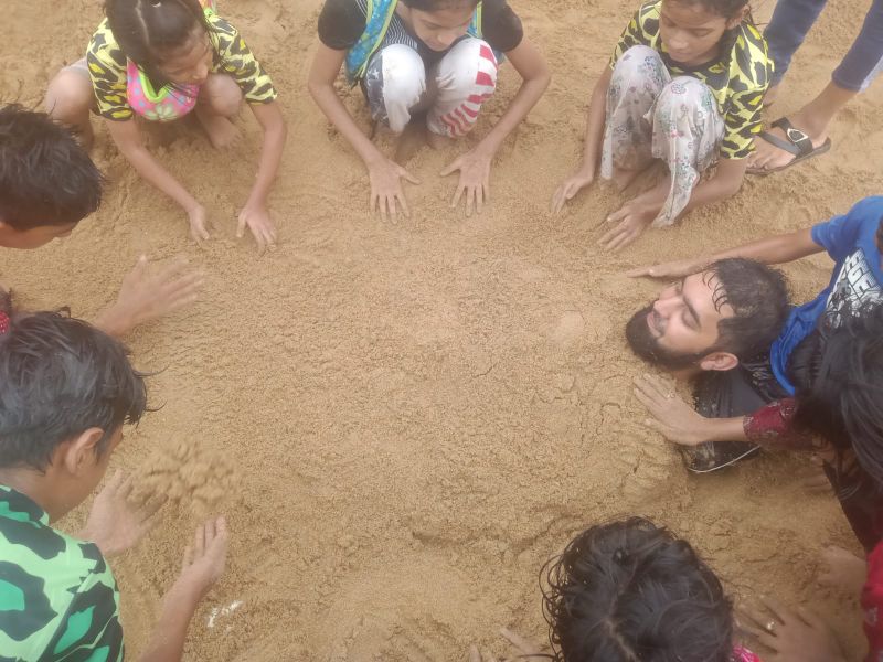 Playing at the Beach