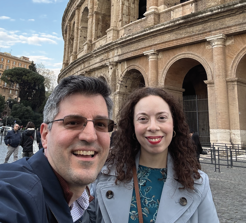 Outside the Coliseum in Rome