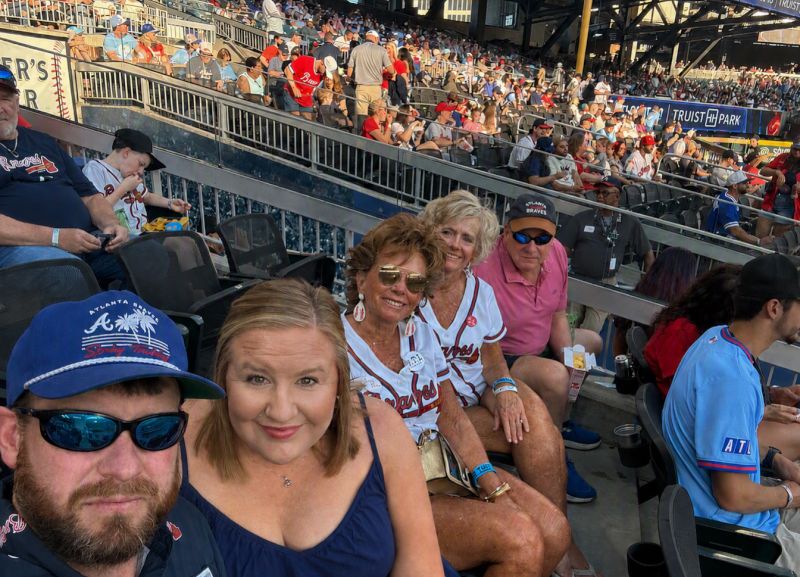 With Morgan's Family at a Baseball Game
