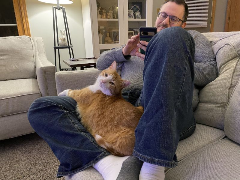 Relaxing on the Couch with Max