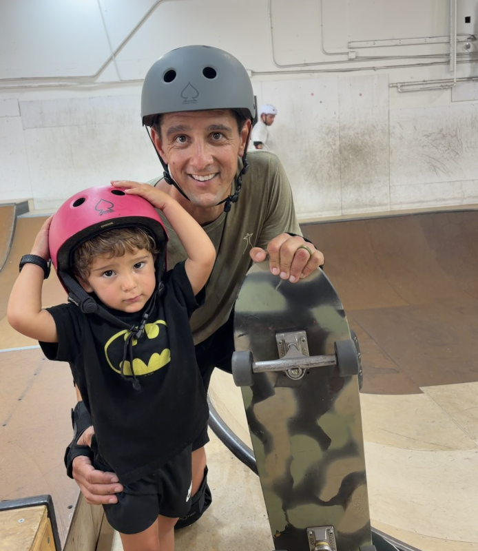 Skateboarding Together