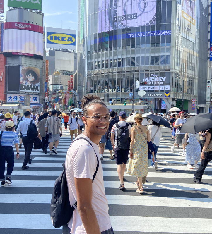 At Shibuya Crossing