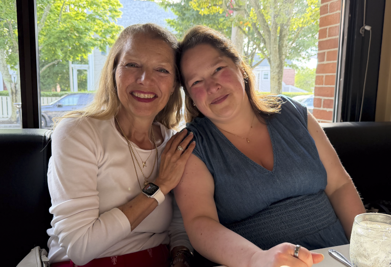 Enjoying a Meal at a Local Restaurant with Linda