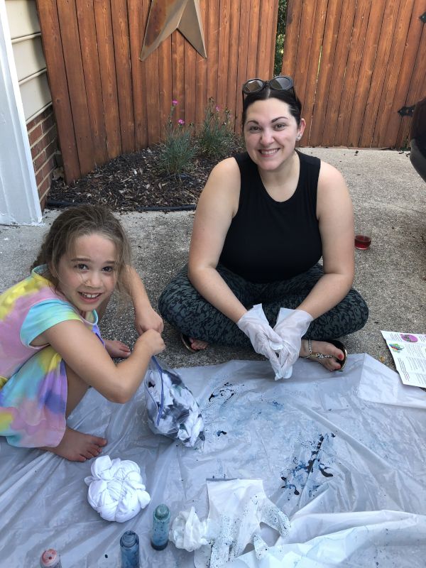 Tie-Dying With Friends