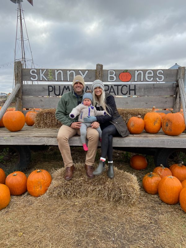 At the Pumpkin Patch With Our Niece