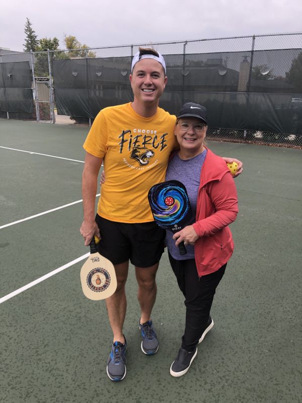 Jeremy With His Pickleball Partner