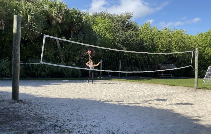 Trisha Playing Volleyball